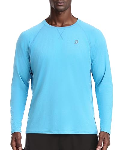 UV Protection Long Sleeve Swim Rash Guard, UPF 50+ Sun Shirts for Men,Water Fishing Hiking Beach Outdoor Shirt