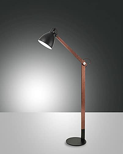 Fabas Luce 3644-11-101 lámpara de pie negra para despacho