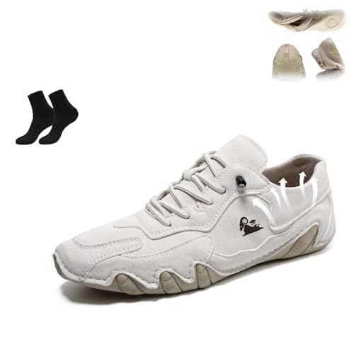 Vogany - Zapatillas ortopédicas para hombre, zapatillas ortopédicas Vogany para mujer, cómodas, planas, impermeables y transpirables, Color blanco., 38 EU Larga