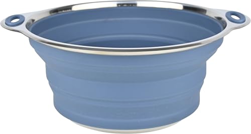 C.A.O. - Saladiers pliables en silicone 2,50 litres, en silicone & inox - Couleur Bleu - Longueur...