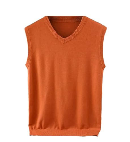 100% Soft Cashmere Sleeveless Cashmere Vest Men Work Sweater Solid Color Knitted Waistcoat