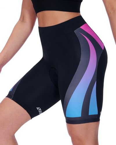 Sportneer 4D Short de Ciclismo Mujer Acolchado Pantalones Cortos Pantalón Cortos de Bicicleta de Montaña Transpirables Antideslizantes - imagen 2