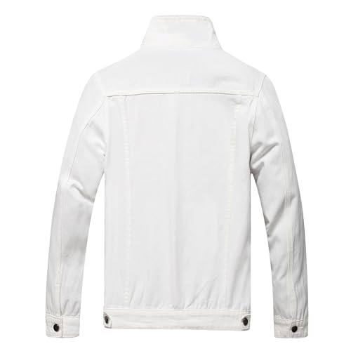Image of Denim Jacket Men,Men's Stretch Slim Fit Jean Jacket,Men Fashion jean Jacket