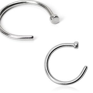 Pierceplex 316L Surgical Steel 20G Nose Ring Hoop for Women Men Nose Hoops Rings 6mm Cartilage Earrings Hoop Helix Lip Nose Piercing Jewelry Set of 2