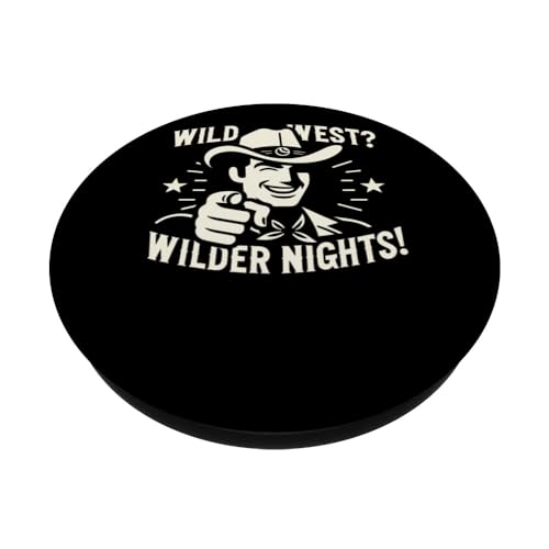 Gay Cowboy, LGBTQ Wild West Gay Pride Homosexual Rodeo PopSockets Swappable PopGrip, Black - Image 2