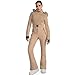 HOTIAN Damen Einteiler Skianzüge Skioverall Wasserdicht Winddicht Damen Schneeanzug Winter Warme Jumpsuit Snowboard Skisuit Mit Kapuze Khaki S