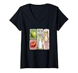 Womens Fresh Foods Organic Food Funny Vegetable frog Lover V-Neck T-Shirt