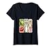 Womens Fresh Foods Organic Food Funny Vegetable frog Lover V-Neck T-Shirt