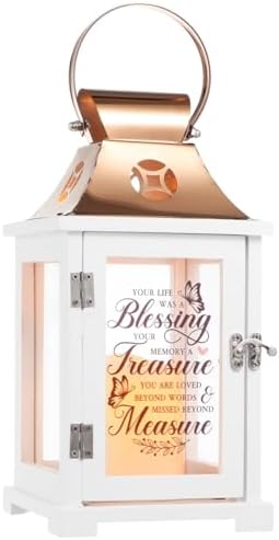 Linterna conmemorativa única, portavelas LED, regalo de condolenc...
