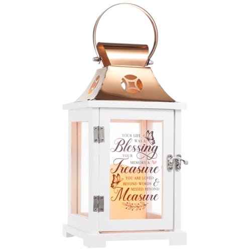 Linterna conmemorativa única, portavelas LED, regalo de condolenc...