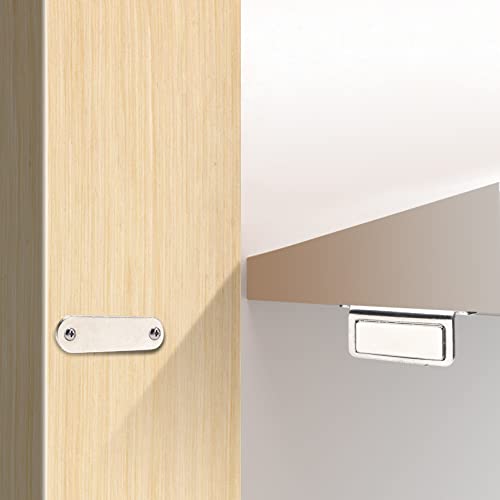 image for Mousike Double Magnetic Door Catch，60lb Stainless Steel Cabinet Door