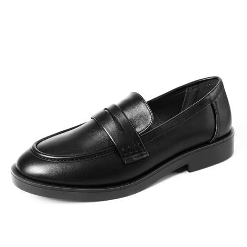 Image of MUSSHOE Loafers for Women Platform Chunky Comfortable Slip-On Womens Loafers Fashion Business Work Dressy Casual Shoes