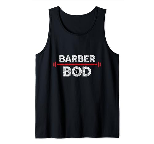 Barber Bod, Funny Weightlifter Exercise Fitness Tank Top