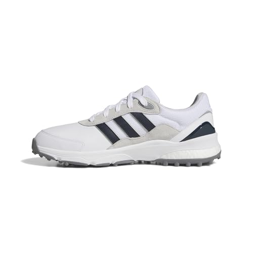 adidas Men's SW5540 Spikeless Golf Shoes, FTWR White/Collegiate Navy/Grey one, 8 UK