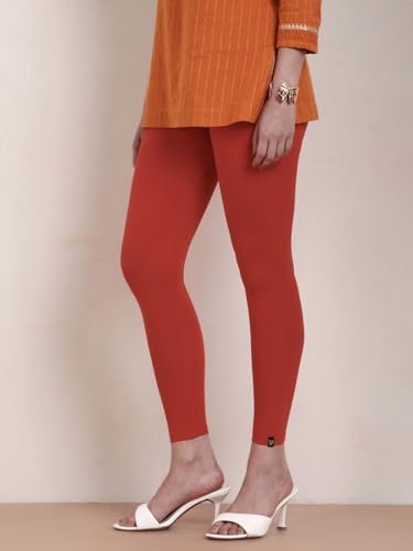 Image of TWIN BIRDS Tailored Cut & Classic Fit Stretchable Viscose Elasthane Fabric Ankle Length Leggings for Women