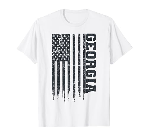 Patriotic Georgia Home Pride, bandera de EE. UU., icónica Camiseta