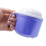 Denture Box Denture Cup with Strainer Portable Denture Bath Box Case Can Be Used As a Gift for Mom and Dad for Safe Guard Dentures，Capacity 10.6 oz