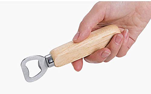 Bartender Bottle Openers, Beer Bottle Openers, Cider, Soft Drinks -Wood Handle Handheld (Set Of 12) #TOP6