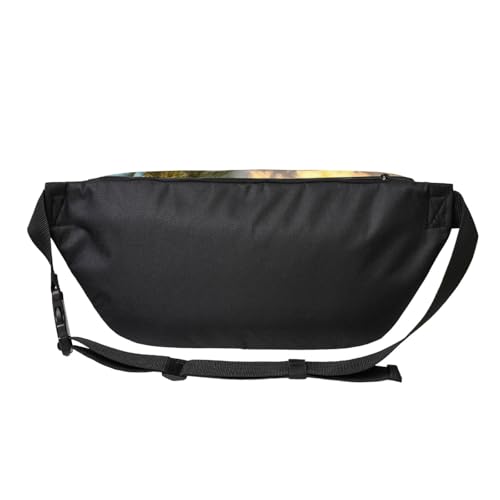 Sac banane de course ultra léger imprimé coucher de soleil avec sangle réglable