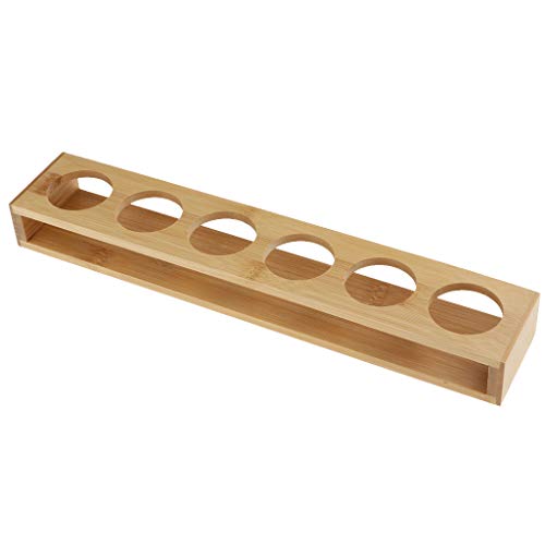 Serenable Suporte para Copos de Doses de Bambu Prateleira para Barware Bandeja para Copos de Uísque