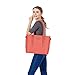 MOSISO Laptop Bag for Women, 17.3 inch Waterproof Vintage PU Leather Briefcase Shoulder Computer Laptop Tote Bag for Office Work, Living Coral