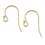 20pcs 14k Gold on Sterling Silver Ear Wire Ball Dot French Hooks 20mm Dangle Earwire Earring Connectors (wire ~ 0.7mm) SS237