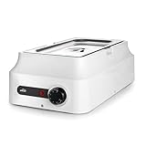 Lacor - 69618 - Schokoladen-Wasserbad, Weiß, 3,8 L, Edelstahl 18/10, 80W, Regelbarer Thermostat 0-60 °C, Professionelles Schokoladen-Schmelz- und Temperiergerät, 3D-Erhitzung