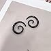 NewZenro 2PCS Black Spiral Snail Surgical Stainless Steel Ear Tapers Plugs Tunnels Expander Hanger Gauges Earrings Stretching Body Piercings Punk Fashion Jewelry for Women Men (4g(5mm))