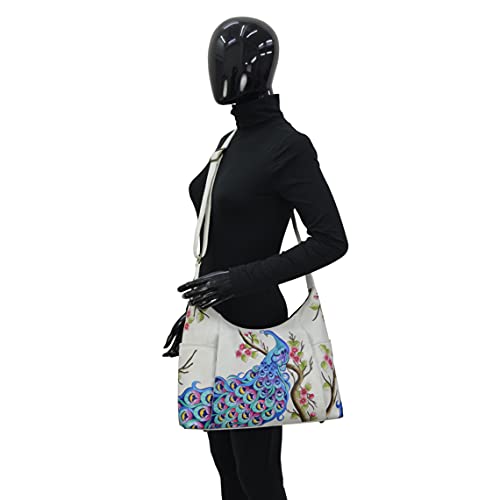 Image of Anna by Anuschka Handpainted Women's Genuine Leather Large Shoulder Hobo