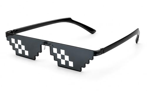 Image of Thuglife thug life sunglass Meme sunglasses glass glasses snoopdog funny cool for adults party concert men women kids prop photos gangster gangsta pixelated mosaic
