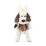 dingtian Juguete de Peluche 40 Cm Bebé Lindo Perro De Peluche Mochila Japonés Kawaii Perro Mochila De Peluche De Juguete Niños Mochila Escolar Regalo Niños Juguete para 3-6 Niña