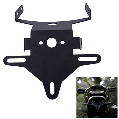Image of SORAX CNC Aluminium License Plate Holder Fender Eliminator Rear Tail Tidy Anti-Rust Material Compatible with Hero Xpulse Model Bike (Black)