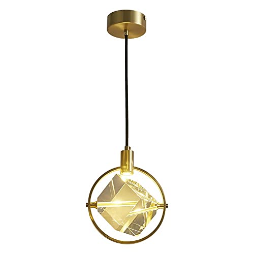 Éclairage îlot de cuisine avec suspension en verre industriel 7W