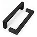 25Pack Black Cabinet Drawer Pulls Kitchen Hardware - Goldenwarm J12BK128 Stainless Steel Cupboard Handles Square Bar Door Pull Knobs 5in Hole Centers,5-1/2 inch Overall Length