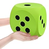Shappy 7.9 Inches Foam Dice Fun Filled Large Educational Toy Kawaii Giant Dice Jumbo Decorative EVA Foam Big Square Building Blocks for Board Game Learning Sessions(1 Pc,Green)