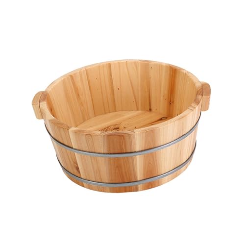 perfeclan Lavabo para pies de madera, bañera cómoda para uso en el hogar y la Oficina, baño de pies, masaje de madera, lavabo para remojar los pies, 16x36cm un