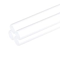 QUARKZMAN 4 Stück Acryl Kunststoff Rundstab 10mm x 250mm PMMA Acryl Kunststoff Stab Transparente Acryl Stäbe für DIY Handgefertigt Kunsthandwerk Beleuchtung Garten Dekorationen - 3/8 x 10