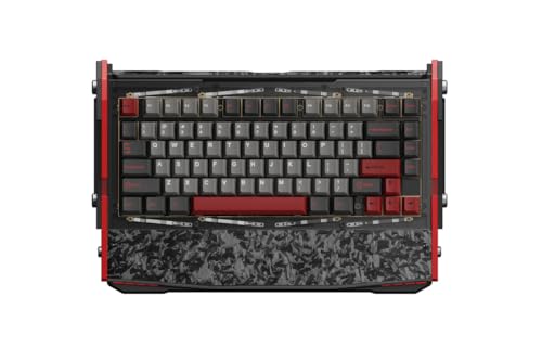 Image of Black Diamond RT Hall Effect Magnetic Gaming Keyboard 75%, 0.04mm Accuracy, 8k Polling Rate, 0.25ms Latency, Leaf Spring Mount Mechanical Feel, Custom Fixed-Wall Magnetic Switch, Shadow Crimson