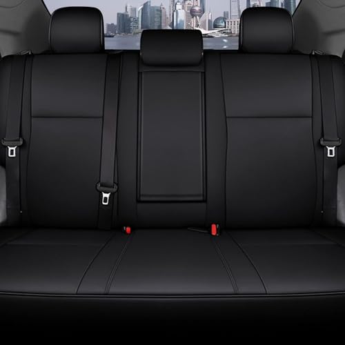 Image of AOMSAZTO Custom Fit Seat Covers for Toyota Corolla 2014 2015 2016 2017 2018 2019 L, LE, LE Eco, Plus Sedan Car Seat Cover Full Set Waterproof, Full Set Faux Leather Black