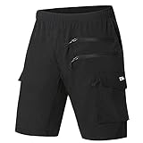 GGK Men’s Loose-Fit Mountain Bike Shorts 3D Padded Lightweight Cycling MTB Shorts Black