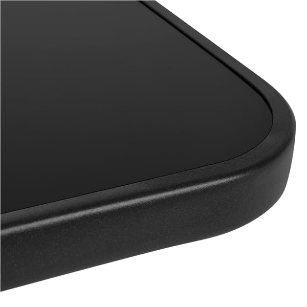 Yaheetech Table de Jardin Ronde en Verre et Métal avec Trou pour Parasol 70 cm x 70 cm Noir
