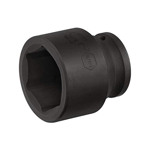 Image of Jetech 3 /4 Inch Drive 1-9 /16 Inch Standard Impact Socket, Made with Chrome Molybdenum Alloy Steel, Heat Treated, 6-Point Design, SAE