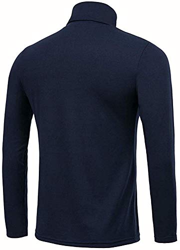 THWEI Mens Long Sleeve Turtleneck for Men Slim Fit Black Mock Turtleneck Pullover Sweater3