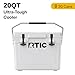 RTIC 20 QT Ultra-Tough Cooler Hard Insulated Portable Ice Chest Box for Beach, Drink, Beverage, Camping, Picnic, Fishing, Boat, Barbecue, White