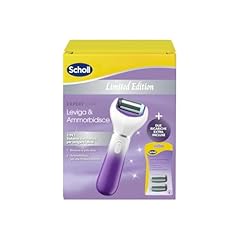 Scholl 2in1 Leviga e Ammorbidisce Limited Edition, Pedicure Elettrico per Piedi e Talloni Screpolati, 3 Testine a Doppia Azione Incluse, Raspa Piedi Professionale, Rimuove la Pelle Dura e con Calli