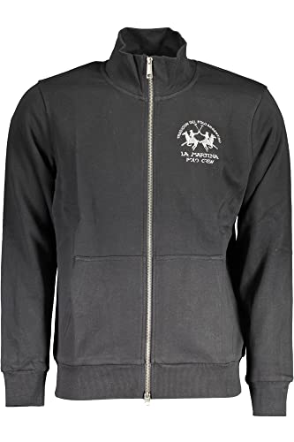Pull en coton noir La Martina en taille M pour homme