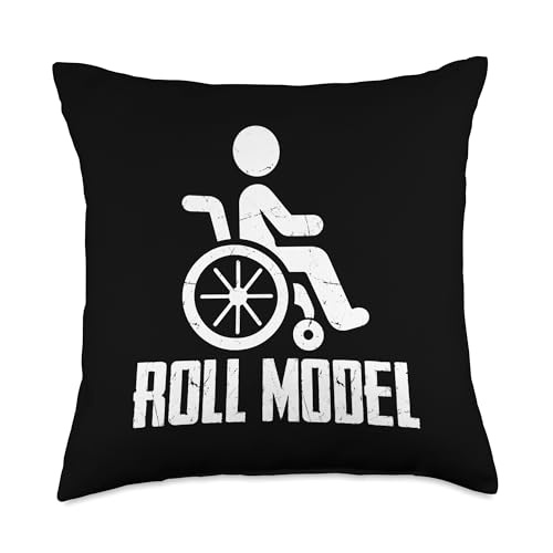 Roll Model Paraplegic Throw Pillow