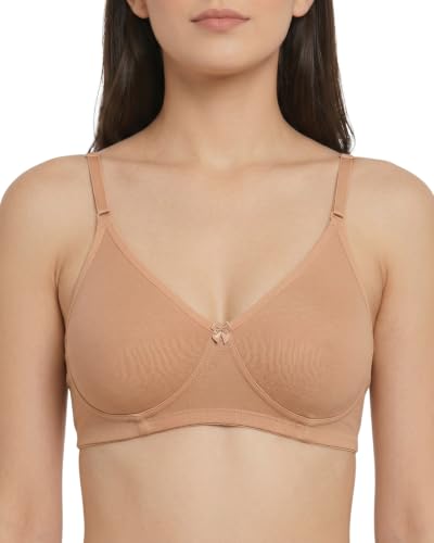 Image of Brida Monica Women's Seamless T-Shirt Bra with Transparent Straps | Full Coverage | Soft Cotton Blend | Non-Padded & Wire-Free