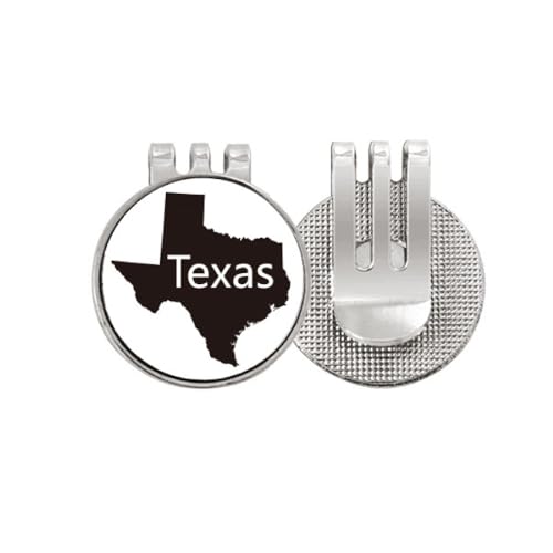 Marqueur de balle de golf avec clip magnétique en émail Texas Ameusa