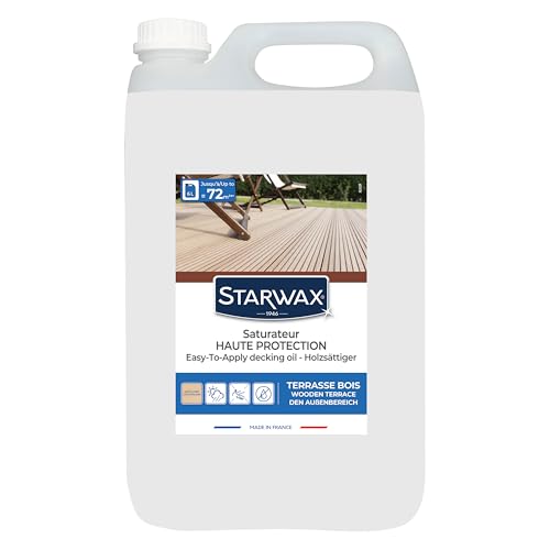STARWAX - Saturateur Haute Protection 6L- incolore - Gros Format - Protège et nourrit en Profondeur Les Fibres du Bois - Résistant aux intempéries - Séchage Rapide -...